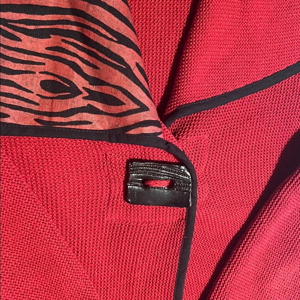 Tivoli Knit Jacket with Zebra Print Collar - Picture 3 of 16